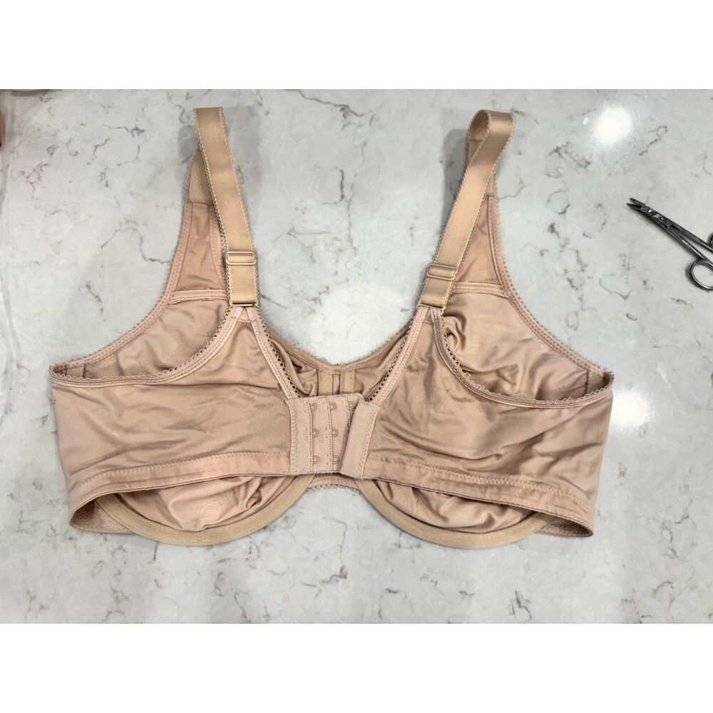 Wacoal Nude Full Coverage Underwire Satin Bra 40DD Seamless Support - Picture 4 of 6